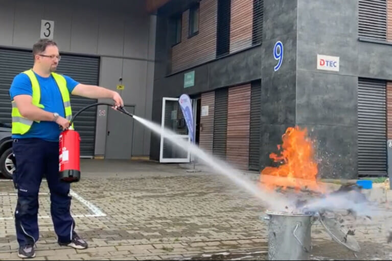 Fire safety instruction and fire extinguisher training